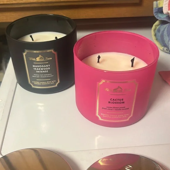 White Barn Pink and Black Candle Collection - Picture 3 of 3